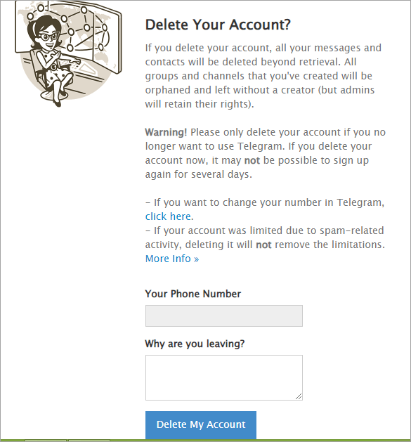 Delete Telegram Account