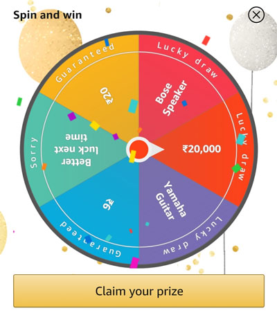 Amazon Spin and Win