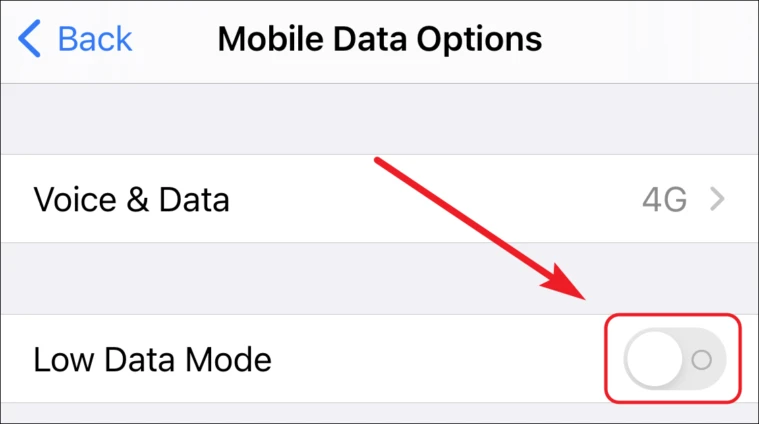 How To Turn Off Low Data Mode