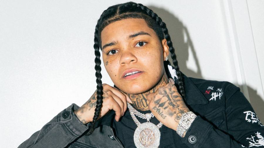 Young M.A. doesn't seem to be expecting a baby.