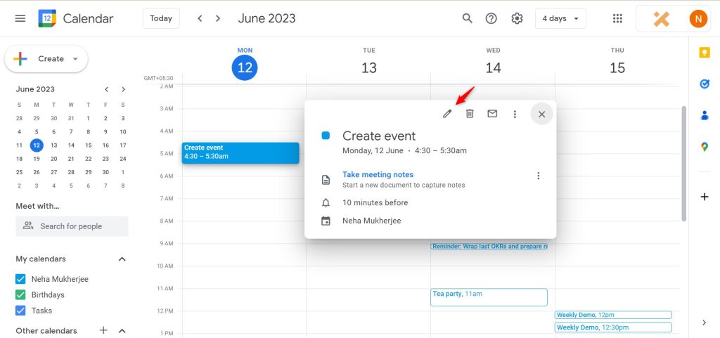 google calendar settings holidays in united states