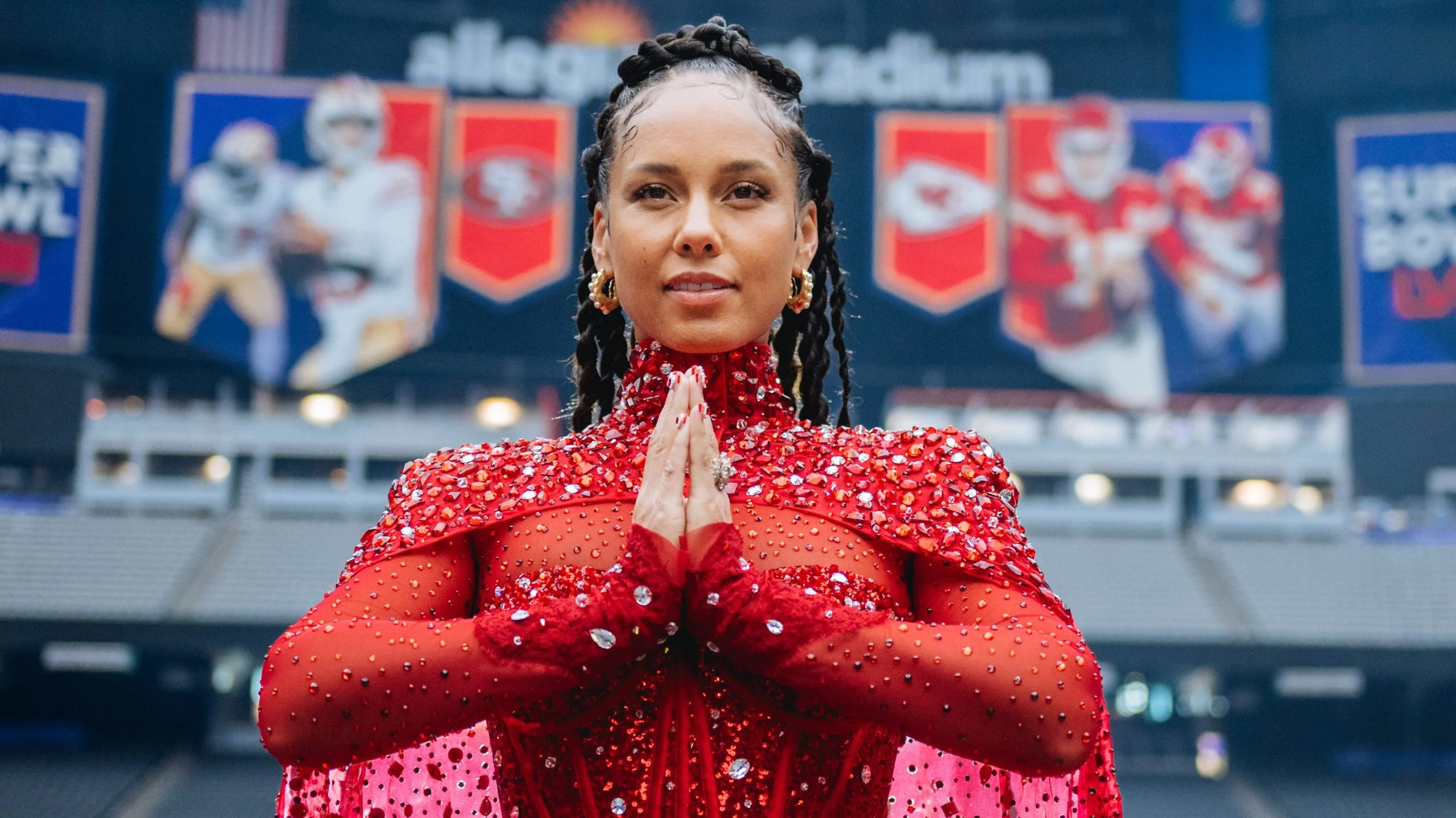 is alicia keys super bowl pregnant